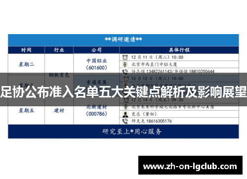 足协公布准入名单五大关键点解析及影响展望